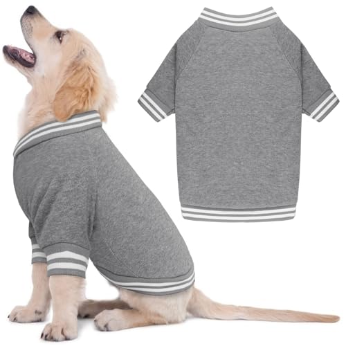 Baseballjacke, weiches, warmes Hunde-Sweatshirt für kleine Hunde, Welpenpullover, Jungen, Mädchen, Haustier, Grau, Größe XS von HLJ