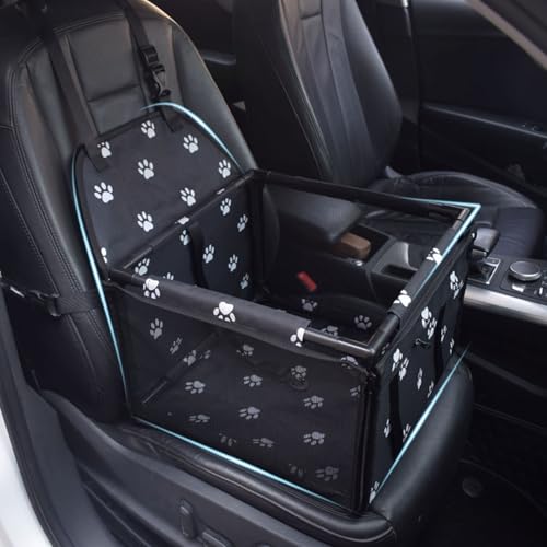 Hundeautositz für VW T-ROC SUV/R-Line (A11), Verstärkter Autositz für Kleine und Mittlere Hunde, Abnehmbarer Waschbar Hundesitz,C/Black Paw von HLTTXS