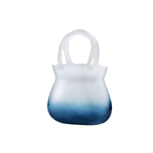 Klare Fischschale, Handtasche, Tasche, Aquarium, Vase, Ornament, Glasvase, Hydrokultur-Dekoration, Dekorative Vase für Hochzeit, Veranstaltung, Heimdekoration(Gradient) von HMBEST