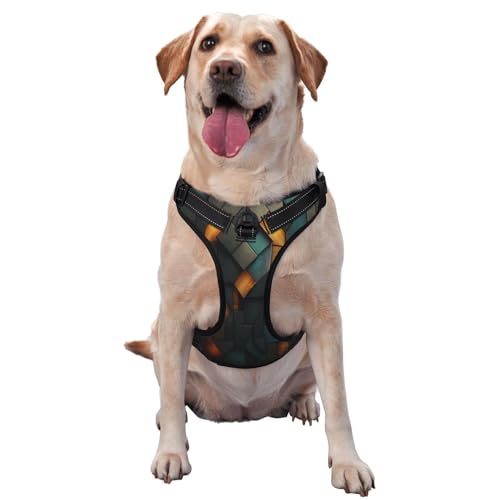Abstraktes Wand-Hundegeschirr für kleine, mittelgroße und große Hunde, reflektierende Riemen, verstellbare Passform, mit Schnellverschluss-Schnallen Abstraktes Wand-Hundegeschirr für kleine, mittelgroße und große Hunde, reflektierende Riemen, verstellbare Passform, mit Schnellverschluss-Schnallen von HMBGFW