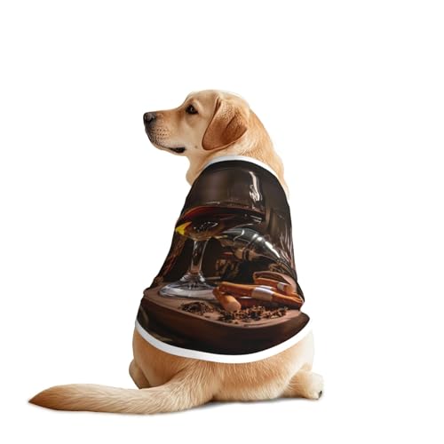 Alkohol- und Zigaretten-T-Shirts für Hunde - Hundekleidung für große und mittelgroße Hunde, bequeme Hunde-Shirts, perfekt für den täglichen Gebrauch Alkohol- und Zigaretten-T-Shirts für Hunde - Hundekleidung für große und mittelgroße Hunde, bequeme Hunde-Shirts, perfekt für den täglichen Gebrauch von HMBGFW