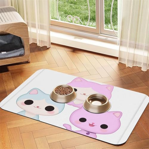Anime Cats Pet Feeding Mat-Waterproof & Non-Slip Dog and Cat Food Mat - No Stains Quick Dry Dog Water Dispenser Mat Anime Cats Pet Feeding Mat-Waterproof & Non-Slip Dog and Cat Food Mat - No Stains Quick Dry Dog Water Dispenser Mat von HMBGFW