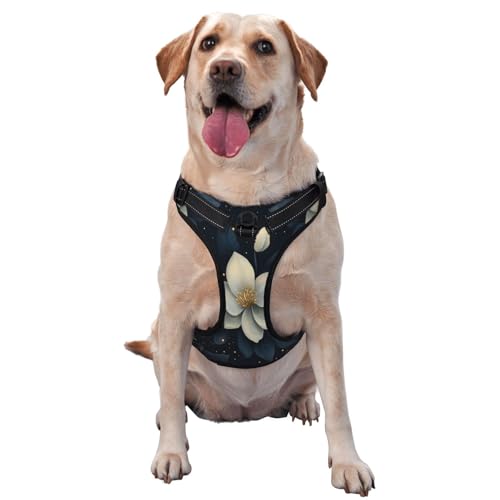 Blooming Flowers Hundegeschirr für kleine, mittelgroße und große Hunde, reflektierende Riemen, verstellbare Passform, mit Schnellverschluss-Schnallen Blooming Flowers Hundegeschirr für kleine, mittelgroße und große Hunde, reflektierende Riemen, verstellbare Passform, mit Schnellverschluss-Schnallen von HMBGFW