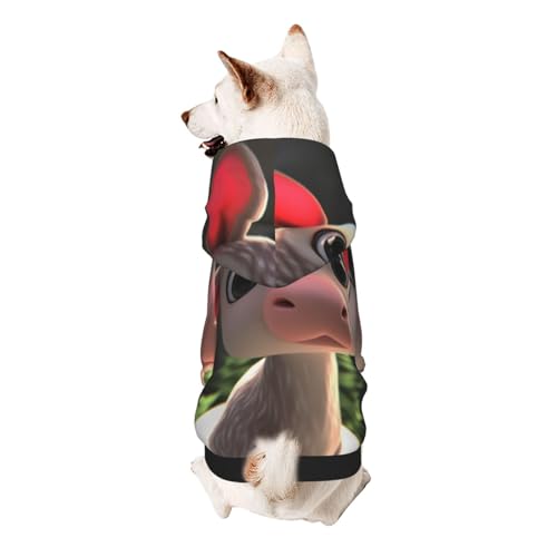 Cartoon Calf Dog Hoodie - Weiche und atmungsaktive Haustierkleidung für kleine bis große Hunde, stilvolle und bequeme Hundekleidung von HMBGFW
