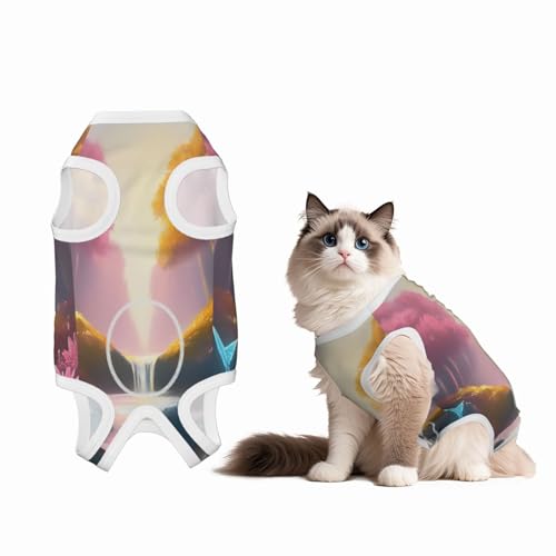 Dreamland Forest Erholungsanzug für Hunde und Katzen nach Operationen, Haustier-Genesungs-Shirt, Einteiler, Haustier-Operationsanzug Dreamland Forest Erholungsanzug für Hunde und Katzen nach Operationen, Haustier-Genesungs-Shirt, Einteiler, Haustier-Operationsanzug von HMBGFW