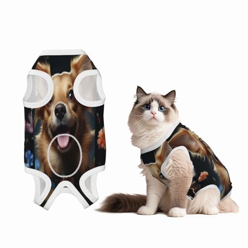 Erholungsanzug für Hunde und Katzen nach Operationen, Haustier-Erholungsshirt, Einteiler für Haustiere, Operationsanzug von HMBGFW