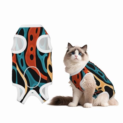 Erholungsanzug für Hunde und Katzen nach Operationen in lebendigen Cartoonfarben, Haustier-Genesungs-Shirt, Einteiler für Haustier-Operationen Erholungsanzug für Hunde und Katzen nach Operationen in lebendigen Cartoonfarben, Haustier-Genesungs-Shirt, Einteiler für Haustier-Operationen von HMBGFW