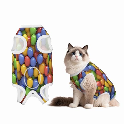 Farbball-Puzzle-Wiederherstellungsanzug für Hunde und Katzen nach Operationen, Haustier-Erholungs-Shirt, Einteiler, Haustier-Operationsanzug Farbball-Puzzle-Wiederherstellungsanzug für Hunde und Katzen nach Operationen, Haustier-Erholungs-Shirt, Einteiler, Haustier-Operationsanzug von HMBGFW
