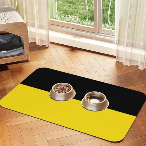 Flagge Baden-Württemberg Haustier-Futtermatte, wasserdichte & rutschfeste Hunde- und Katzenfuttermatte, keine Flecken, schnell trocknende Hundewasserspendermatte Flagge Baden-Württemberg Haustier-Futtermatte, wasserdichte & rutschfeste Hunde- und Katzenfuttermatte, keine Flecken, schnell trocknende Hundewasserspendermatte von HMBGFW