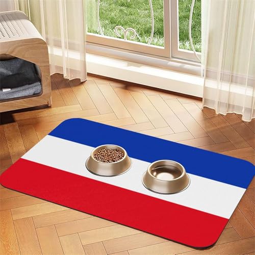 Flagge des Kantons Schleswig-Holstein Haustier-Futtermatte, wasserdicht & rutschfest, Hunde- und Katzenfuttermatte, keine Flecken, schnell trocknende Hundewasserspendermatte Flagge des Kantons Schleswig-Holstein Haustier-Futtermatte, wasserdicht & rutschfest, Hunde- und Katzenfuttermatte, keine Flecken, schnell trocknende Hundewasserspendermatte von HMBGFW