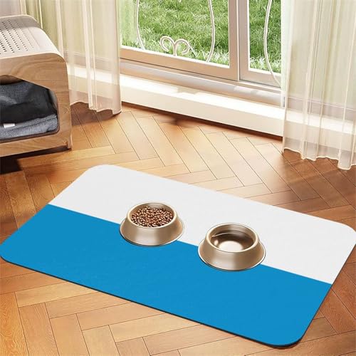 Futtermatte für Haustiere, Bayerische Flagge, wasserdicht und rutschfest, für Hunde und Katzen, keine Flecken, schnell trocknend, Wasserspendermatte für Hunde Futtermatte für Haustiere, Bayerische Flagge, wasserdicht und rutschfest, für Hunde und Katzen, keine Flecken, schnell trocknend, Wasserspendermatte für Hunde von HMBGFW