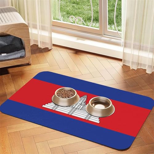 Futtermatte für Haustiere, wasserdicht und rutschfest, für Hunde und Katzen, fleckenfrei, schnell trocknend, Wasserspender für Hunde von HMBGFW