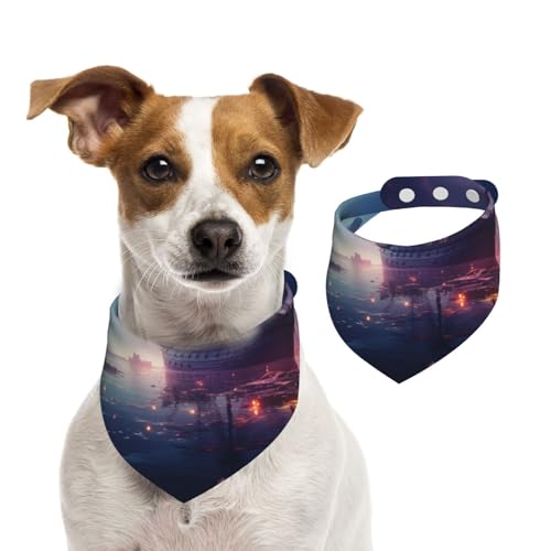 Geheimnisvolles Piratenschiff-Hundehalstuch, waschbar, für kleine bis große Haustiere, Schal für Mädchen oder Jungen, Haustierzubehör Geheimnisvolles Piratenschiff-Hundehalstuch, waschbar, für kleine bis große Haustiere, Schal für Mädchen oder Jungen, Haustierzubehör von HMBGFW
