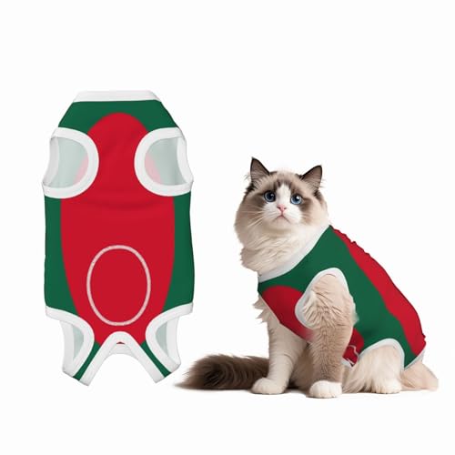 Genesungsanzug mit Flagge von Bangladesch für Hunde und Katzen nach Operationen, Haustier-Genesungs-Shirt, Einteiler, Haustier-Operationsanzug von HMBGFW