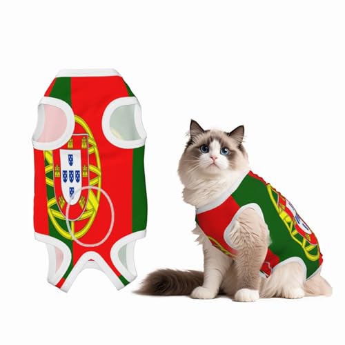 Genesungsanzug mit portugiesischer Flagge für Hunde und Katzen nach Operationen, Haustier-Genesungs-Shirt, Einteiler für Haustier-Operationen Genesungsanzug mit portugiesischer Flagge für Hunde und Katzen nach Operationen, Haustier-Genesungs-Shirt, Einteiler für Haustier-Operationen von HMBGFW