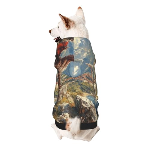 Giant Dragon Dog Hoodie - Weiche und atmungsaktive Haustierkleidung für kleine bis große Hunde, stilvolle und bequeme Hundekleidung von HMBGFW