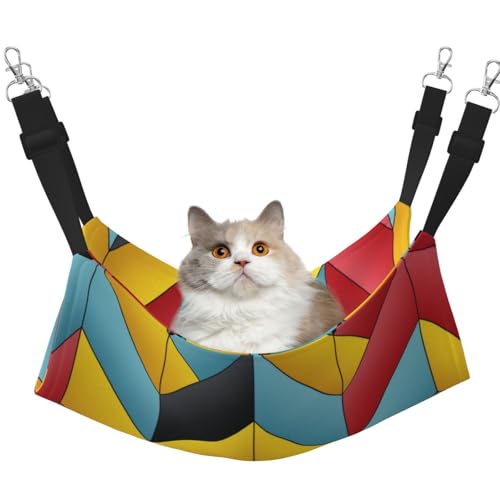 HMBGFW Beautiful Borders Reversible Cat Hanging Hammock Soft Breathable Pet Cage Hammock with Double Sided Hanging Bed for Small Dogs Rabbits HMBGFW Beautiful Borders Reversible Cat Hanging Hammock Soft Breathable Pet Cage Hammock with Double Sided Hanging Bed for Small Dogs Rabbits von HMBGFW