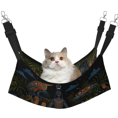 HMBGFW Brazilian Amazon Indians Reversible Cat Hanging Hammock Soft Breathable Pet Cage Hammock with Double Sided Hanging Bed for Small Dogs Rabbits HMBGFW Brazilian Amazon Indians Reversible Cat Hanging Hammock Soft Breathable Pet Cage Hammock with Double Sided Hanging Bed for Small Dogs Rabbits von HMBGFW