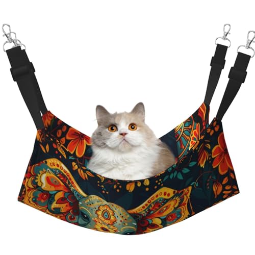 HMBGFW Dress up a Beautiful Elephant Reversible Cat Hanging Hammock Soft Breathable Pet Cage Hammock with Double Sided Hanging Bed for Small Dogs Rabbits von HMBGFW