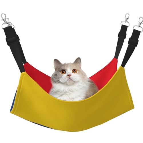 HMBGFW Flag of Colombia Reversible Cat Hanging Hammock Soft Breathable Pet Cage Hammock with Double Sided Hanging Bed for Small Dogs Rabbits HMBGFW Flag of Colombia Reversible Cat Hanging Hammock Soft Breathable Pet Cage Hammock with Double Sided Hanging Bed for Small Dogs Rabbits von HMBGFW