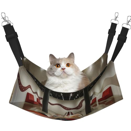 HMBGFW Fractal Wave Pattern Flooring Reversible Cat Hanging Hammock Soft Breathable Pet Cage Hammock with Double Sided Hanging Bed for Small Dogs Rabbits HMBGFW Fractal Wave Pattern Flooring Reversible Cat Hanging Hammock Soft Breathable Pet Cage Hammock with Double Sided Hanging Bed for Small Dogs Rabbits von HMBGFW
