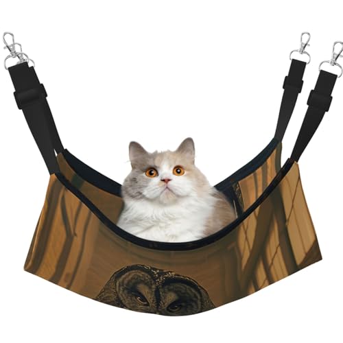HMBGFW House Owl Reversible Cat Hanging Hammock Soft Breathable Pet Cage Hammock with Double Sided Hanging Bed for Small Dogs Rabbits HMBGFW House Owl Reversible Cat Hanging Hammock Soft Breathable Pet Cage Hammock with Double Sided Hanging Bed for Small Dogs Rabbits von HMBGFW