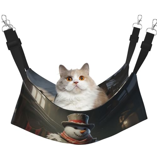 HMBGFW Yeti Warrior Wende-Katzen-Hängematte, weich, atmungsaktiv, Haustierkäfig-Hängematte mit doppelseitigem Hängebett für kleine Hunde, Kaninchen HMBGFW Yeti Warrior Wende-Katzen-Hängematte, weich, atmungsaktiv, Haustierkäfig-Hängematte mit doppelseitigem Hängebett für kleine Hunde, Kaninchen von HMBGFW