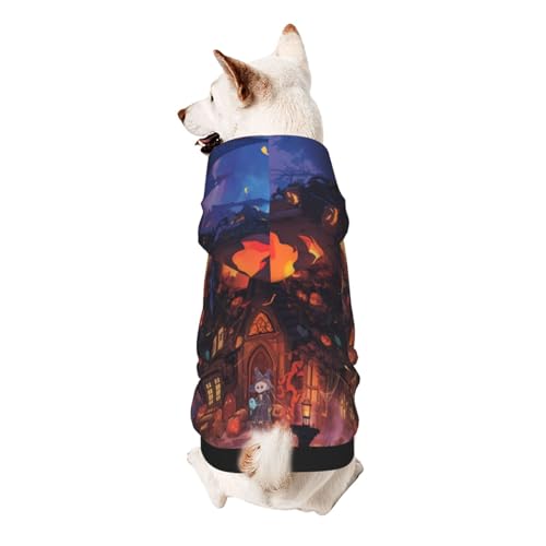 Halloween-Kürbis-Party-Hunde-Kapuzenpullover, weiche und atmungsaktive Haustierkleidung für kleine bis große Hunde, stilvolle und bequeme Hundekleidung von HMBGFW