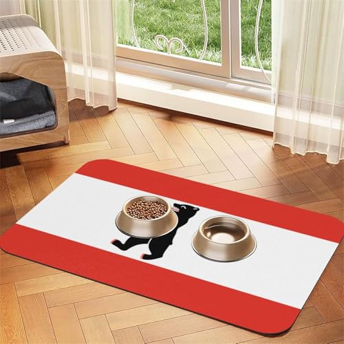 Haustier-Futtermatte mit Berliner Flagge, wasserdicht und rutschfest, für Hunde und Katzen, keine Flecken, schnell trocknend, Wasserspendermatte für Hunde Haustier-Futtermatte mit Berliner Flagge, wasserdicht und rutschfest, für Hunde und Katzen, keine Flecken, schnell trocknend, Wasserspendermatte für Hunde von HMBGFW