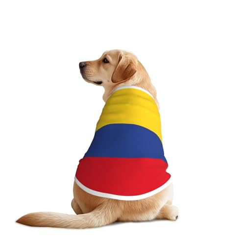 Haustier-T-Shirts mit Flagge von Kolumbien, Hundekleidung für große und mittelgroße Hunde, bequeme Hunde-Shirts, perfekt für den täglichen Gebrauch Haustier-T-Shirts mit Flagge von Kolumbien, Hundekleidung für große und mittelgroße Hunde, bequeme Hunde-Shirts, perfekt für den täglichen Gebrauch von HMBGFW