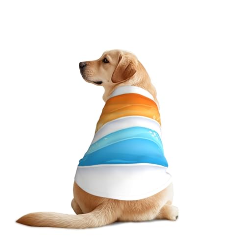 Haustier-T-Shirts mit geriffeltem Muster, Hundekleidung für große und mittelgroße Hunde, bequeme Hunde-Shirts, perfekt für den täglichen Gebrauch von HMBGFW
