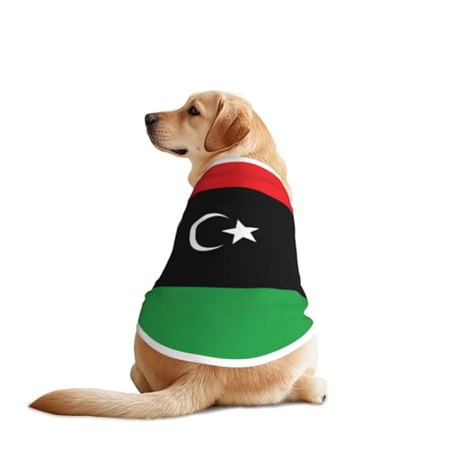 Haustier-T-Shirts mit libyscher Flagge, Hundekleidung für große und mittelgroße Hunde, bequeme Hunde-Shirts, perfekt für den täglichen Gebrauch Haustier-T-Shirts mit libyscher Flagge, Hundekleidung für große und mittelgroße Hunde, bequeme Hunde-Shirts, perfekt für den täglichen Gebrauch von HMBGFW