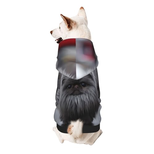 Hunde-Kapuzenpullover für Katzen mit grauem Haar, weiche und atmungsaktive Haustierkleidung für kleine bis große Hunde, stilvolle und bequeme Hundekleidung von HMBGFW