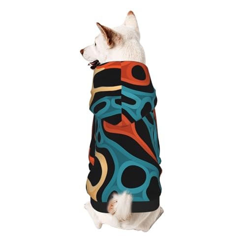 Hunde-Kapuzenpullover in lebendigen Cartoonfarben, weiche und atmungsaktive Haustierkleidung für kleine bis große Hunde, stilvolle und bequeme Hundekleidung von HMBGFW