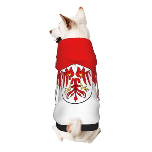 Hunde-Kapuzenpullover mit Brandenburger Flagge, weiche und atmungsaktive Haustierkleidung für kleine bis große Hunde, stilvolle und bequeme Hundekleidung von HMBGFW