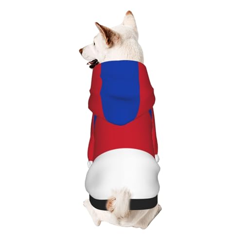 Hunde-Kapuzenpullover mit Flagge der Sorbs, weiche und atmungsaktive Haustierkleidung für kleine bis große Hunde, stilvolle und bequeme Hundekleidung von HMBGFW