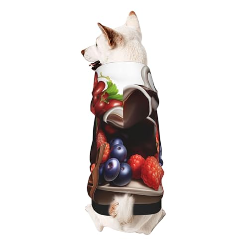 Hunde-Kapuzenpullover mit Kaffeefrucht und Schokolade, weiche und atmungsaktive Haustierkleidung für kleine bis große Hunde, stilvolle und bequeme Hundekleidung von HMBGFW