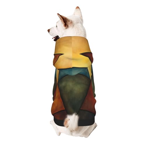 Hunde-Kapuzenpullover mit Pyramidenmalerei, weiche und atmungsaktive Haustierkleidung für kleine bis große Hunde, stilvolle und bequeme Hundekleidung von HMBGFW