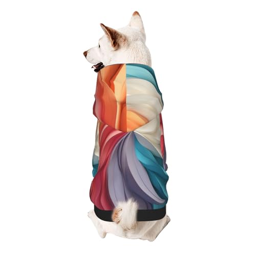 Hunde-Kapuzenpullover mit Spiralmuster, weiche und atmungsaktive Haustierkleidung für kleine bis große Hunde, stilvolle und bequeme Hundekleidung von HMBGFW