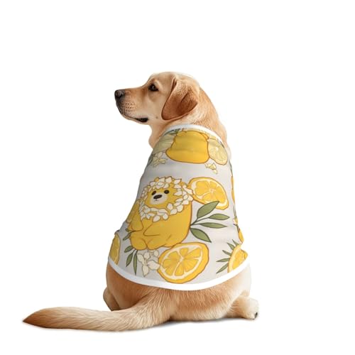 Hunde-T-Shirts mit Bär und Zitrone, Hundekleidung für große und mittelgroße Hunde, bequeme Hunde-Shirts, perfekt für den täglichen Gebrauch Hunde-T-Shirts mit Bär und Zitrone, Hundekleidung für große und mittelgroße Hunde, bequeme Hunde-Shirts, perfekt für den täglichen Gebrauch von HMBGFW