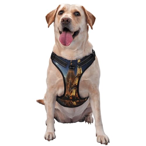 Hundegeschirr Kathedrale der Heiligen Familie und Eiffelturm für kleine, mittelgroße und große Hunde, reflektierende Riemen, verstellbare Passform mit Schnellverschluss-Schnallen Hundegeschirr Kathedrale der Heiligen Familie und Eiffelturm für kleine, mittelgroße und große Hunde, reflektierende Riemen, verstellbare Passform mit Schnellverschluss-Schnallen von HMBGFW