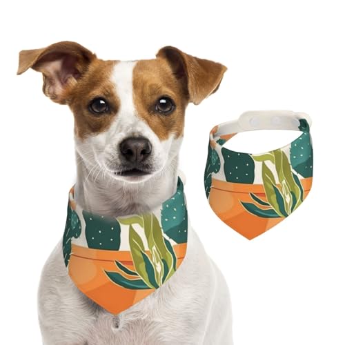 Hundehalstuch, Motiv: Cartoon-Kaktus, waschbar, für kleine bis große Haustiere, Schal für Mädchen oder Jungen, Haustierzubehör Hundehalstuch, Motiv: Cartoon-Kaktus, waschbar, für kleine bis große Haustiere, Schal für Mädchen oder Jungen, Haustierzubehör von HMBGFW