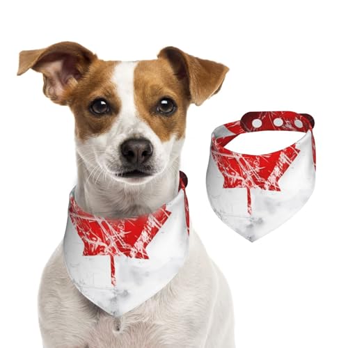 Hundehalstuch, Motiv: Kanada-Flagge, waschbar, für kleine bis große Haustiere, Schal für Mädchen oder Jungen, Haustierzubehör Hundehalstuch, Motiv: Kanada-Flagge, waschbar, für kleine bis große Haustiere, Schal für Mädchen oder Jungen, Haustierzubehör von HMBGFW
