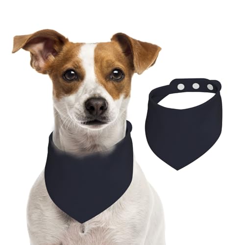 Hundehalstuch, einfarbig, waschbar, für kleine bis große Haustiere, Schal für Mädchen oder Jungen, Haustierzubehör, Schwarz Hundehalstuch, einfarbig, waschbar, für kleine bis große Haustiere, Schal für Mädchen oder Jungen, Haustierzubehör, Schwarz von HMBGFW