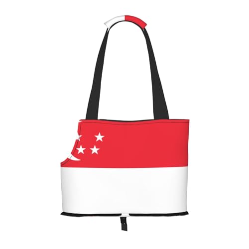 Hundetasche mit Singapur-Flagge, Haustier-Tragetasche, Tasche für kleine Hunde, Katzen, Welpen Hundetasche mit Singapur-Flagge, Haustier-Tragetasche, Tasche für kleine Hunde, Katzen, Welpen von HMBGFW