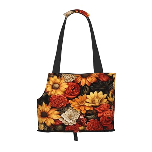 Hundetasche mit verschiedenen blühenden Blumen, Haustier-Tragetasche, Tasche für kleine Hunde, Katzen, Welpen Hundetasche mit verschiedenen blühenden Blumen, Haustier-Tragetasche, Tasche für kleine Hunde, Katzen, Welpen von HMBGFW