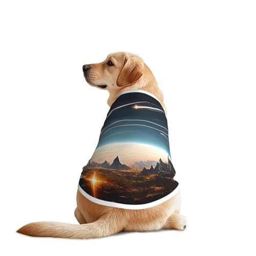 Journey to Earth Fantasy Haustier-T-Shirts für Hunde, Hundekleidung für große und mittelgroße Hunde, bequeme Hunde-Shirts, perfekt für den täglichen Gebrauch Journey to Earth Fantasy Haustier-T-Shirts für Hunde, Hundekleidung für große und mittelgroße Hunde, bequeme Hunde-Shirts, perfekt für den täglichen Gebrauch von HMBGFW