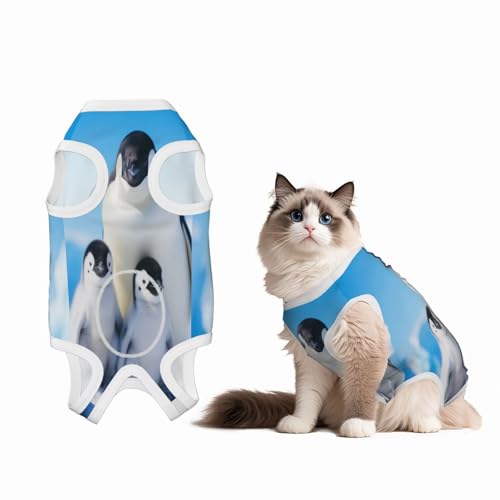 Mutter-Pinguin und Baby-Genesungsanzug für Hunde und Katzen nach Operationen, Haustier-Genesungs-Shirt, Einteiler, Haustier-Operationsanzug von HMBGFW
