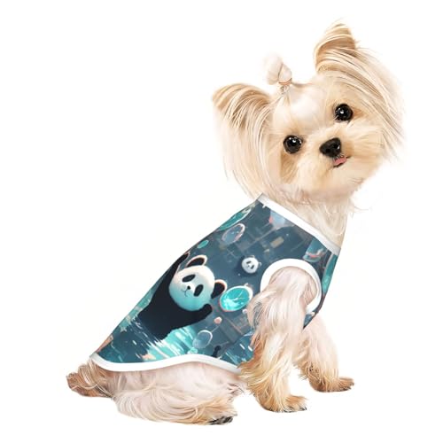 Niedliche Hundekleidung mit Panda-Motiv für kleine Hunde, Mädchen und Jungen. Haustier-Pullover, Katzenkleidung, geeignet für kleine Haustiere von HMBGFW