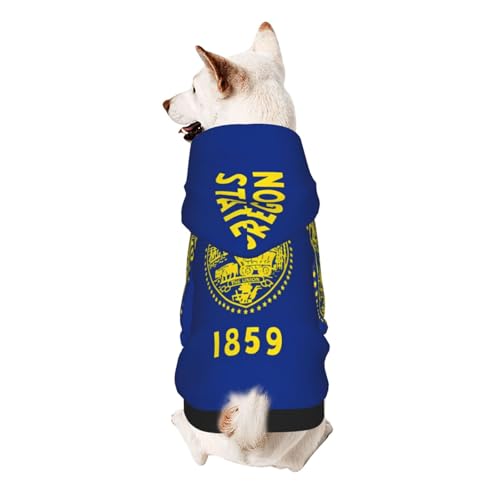 Oregon State Flag Hunde-Kapuzenpullover, weiche und atmungsaktive Haustierkleidung für kleine bis große Hunde, stilvolle und bequeme Hundekleidung von HMBGFW